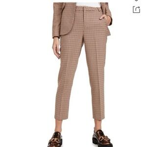 L’agence Ludivine Brown Tan Houndstooth Trousers Size 4